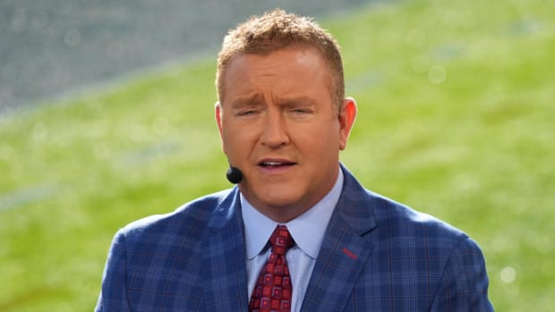 ESPN broadcaster Kirk Herbstreit during the 2022 Rose Bowl.