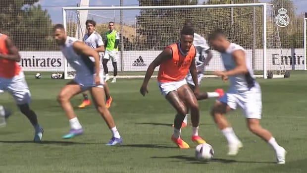 Karim Benzema's goal in the final training session ahead of Celta clash