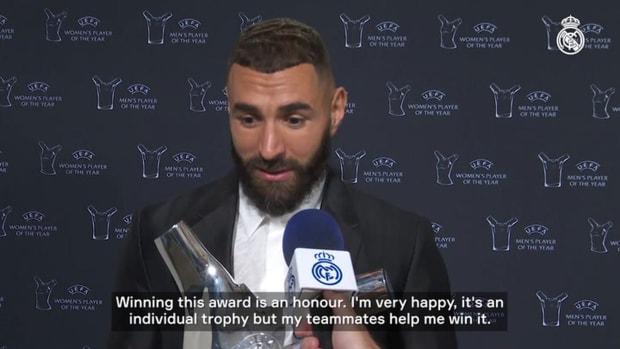Karim Benzema: 'It's an individual trophy but my teammates help me win it'