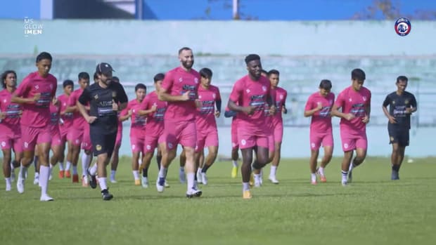Arema FC's finishing practice ahead of Persija clash