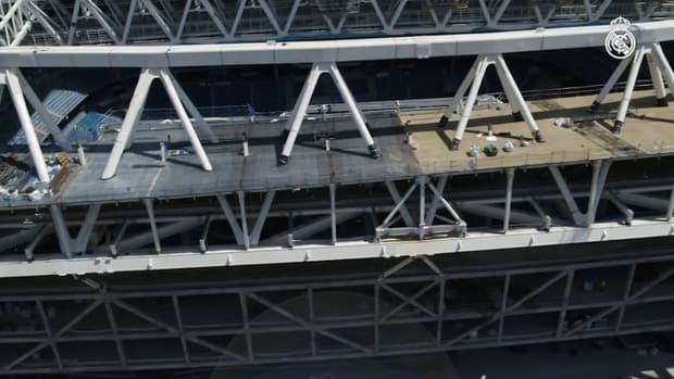 Spectacular dron view video of the Santiago Bernabéu works
