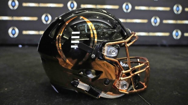 Helmet with College Football Playoff logo