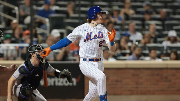 New York Mets third baseman Brett Baty will undergo thumb surgery on Thursday.