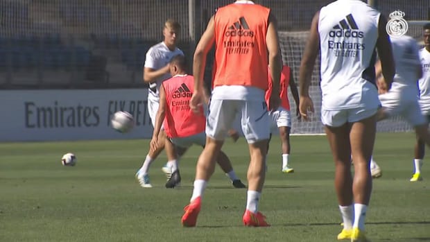 Eden Hazard's goal during the training session ahead of Betis clash