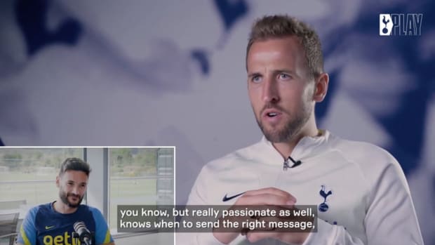 Hugo Lloris reacts to Son, Kane and Lamela's 10-year anniversary messages