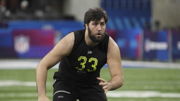 New York Jets OT Max Mitchell during NFL Combine