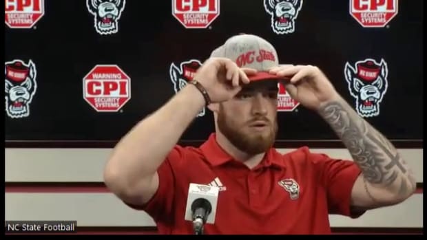 Devin Leary after NCSU vs CSU