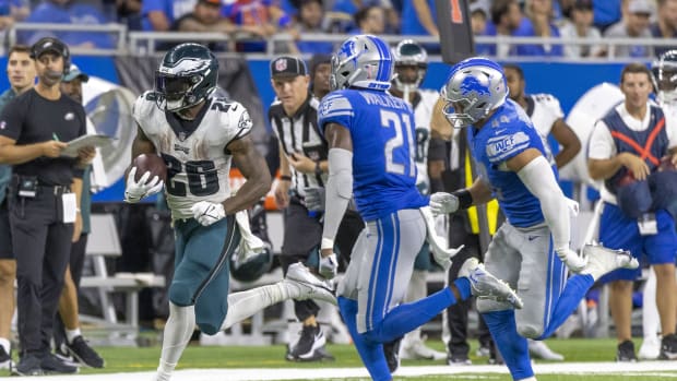 Miles Sanders ran for 96 yards and a TD in Eagles win over Lions