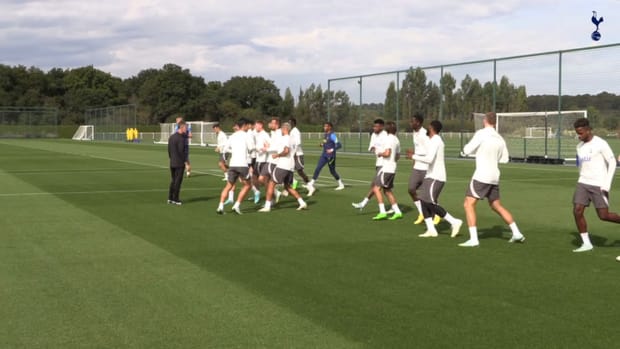 Son takes part in rondo drill ahead of Sporting clash