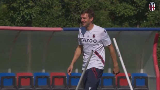 Motta's first training session in charge of Bologna