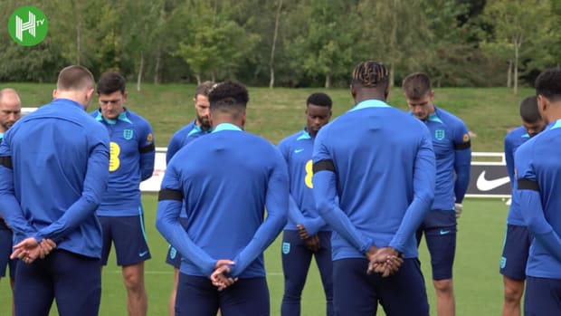 England train at St George's Park before facing Italy