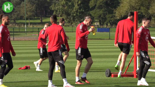 Gareth Bale in Wales training ahead of facing Belgium in Nations League
