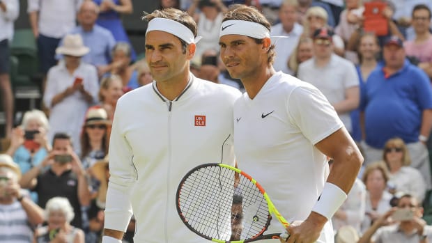 Roger Federer and Rafael Nadal Tennis Wimbledon 2019 Grand Slam