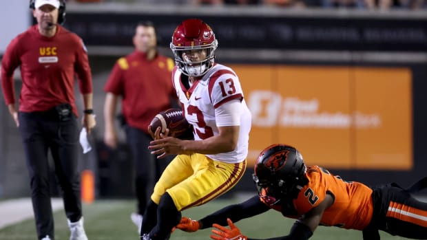 Caleb Williams and the No. 6 USC Trojans beat Oregon State 17-14 on September 24, 2022.