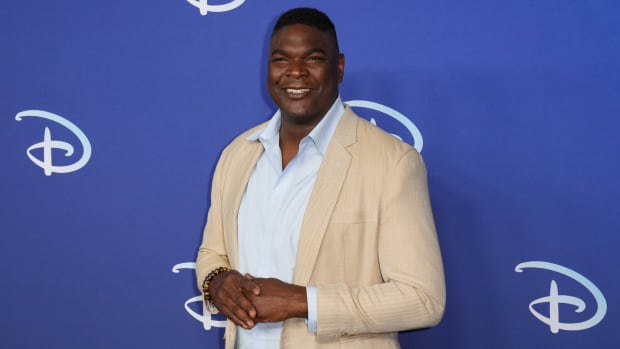 ESPN personality and former NFL start Keyshawn Johnson attends the 2022 ABC Disney Upfront event in New York City.