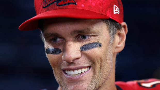 Tom Brady after the Buccaneers beat the Saints.