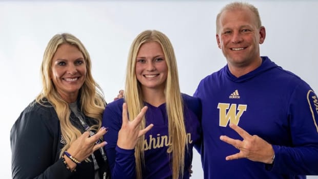 Nicole, Alexis and Kalen DeBoer are a sporting family.