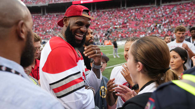 LeBron James at an Ohio State football game.