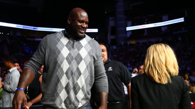 Shaquille O'Neal in attendance during UFC Fight Night at Toyota Center.