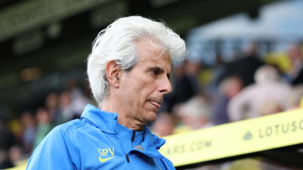 Gian Piero Ventrone pictured at Carrow Road during Tottenham's 5-0 win at Norwich in May 2022