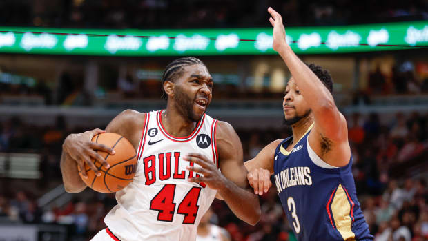 Chicago Bulls forward Patrick Williams in a preseason opener against New Orleans Pelicans