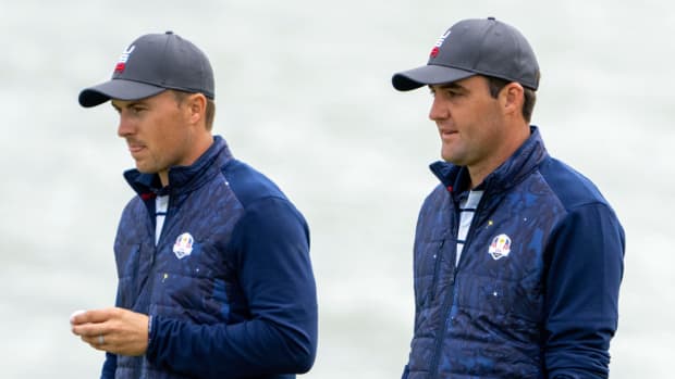 PGA Tour stars Jordan Spieth and Scottie Scheffler compete in the 2021 Ryder Cup for Team USA.