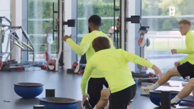 Spurs stars hit the gym ahead of Everton clash