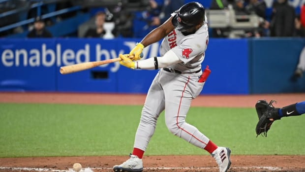 Boston Red Sox outfielder Abraham Almonte