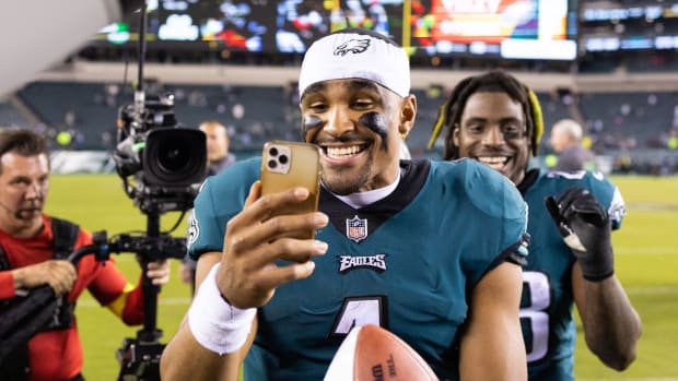 Jalen Hurts capture the moment after beating Dallas for the first time in his career
