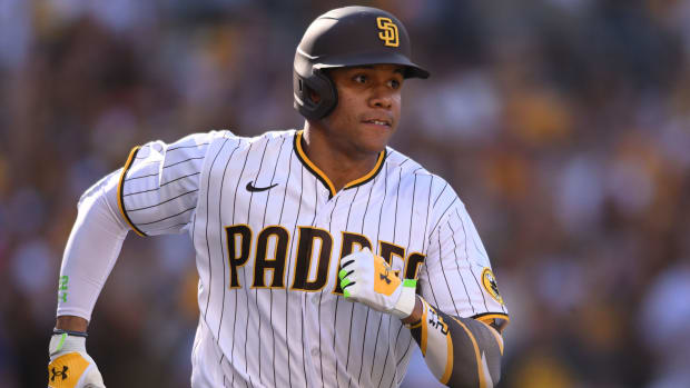 Padres outfielder Juan Soto during Game 2 of the 2022 NLCS.