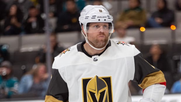 Phil Kessel on the ice during a game for the Golden Knights