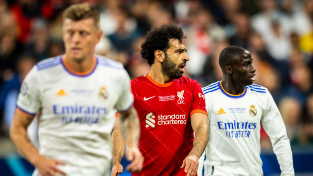 A photo taken during the 2021/22 UEFA Champions League final between Real Madrid and Liverpool