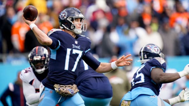 Titans quarterback Ryan Tannehill returned from an ankle injury to lead Tennessee past Denver in Week 10.