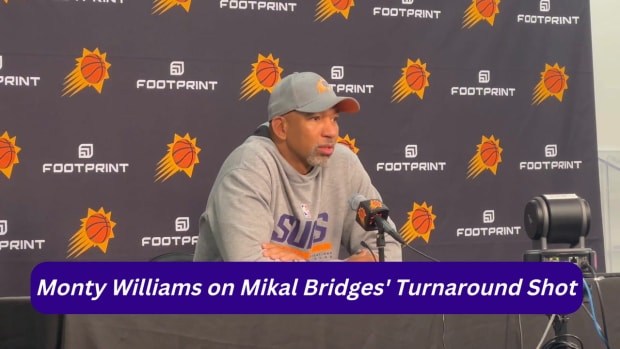 Monty Williams on Mikal Bridges' Turnaround Shot