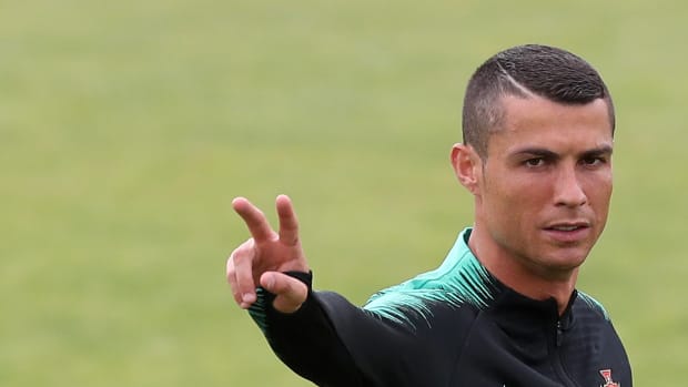 Cristiano Ronaldo entrena en Qatar