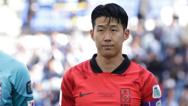 South Korea captain Son Heung-min pictured during the 2023 AFC Asian Cup in Qatar