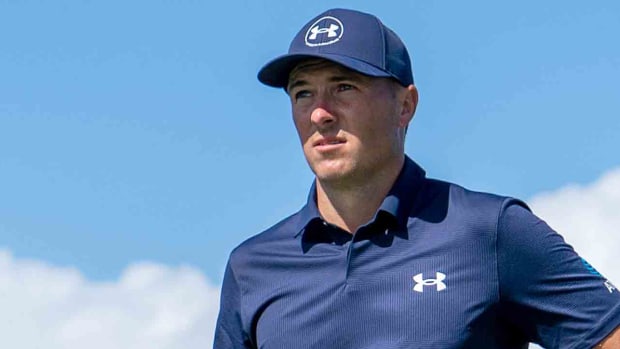 Jordan Spieth is pictured during the 2024 Sentry golf tournament at Kapalua in Maui, Hawaii.