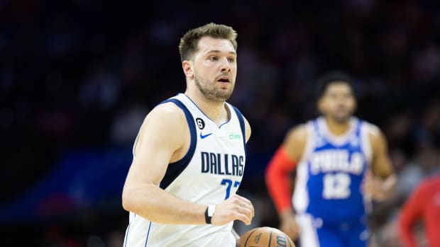 Could Luka Doncic miss the matchup against the 76ers on Monday?