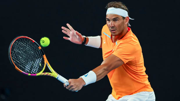 Rafael Nadal during his second round match the 2023 Australian Open.