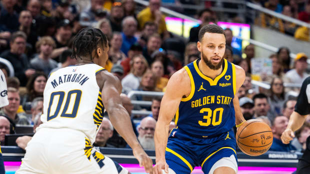 Indiana Pacers vs Golden State Warriors Stephen Curry Bennedict Mathurin