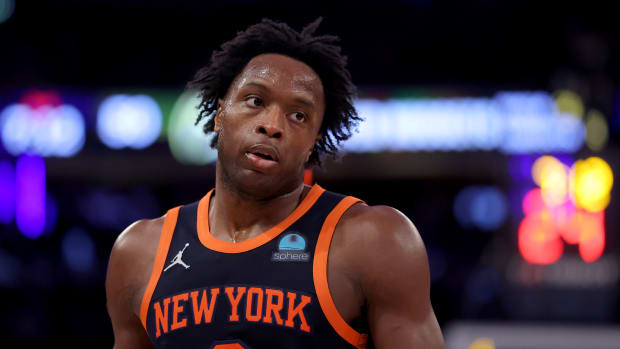 Anunoby during the Knicks' 122-84 win over the Nuggets on Jan. 25, 2024.