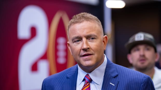 Jan 9, 2023; Inglewood, CA, USA; ESPN football analyst Kirk Herbstreit during the TCU Horned Frogs game against the Georgia Bulldogs during the CFP national championship game at SoFi Stadium.