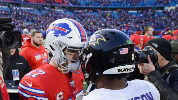 Allen and Jackson after the Bills' 24-17 loss to the Ravens on Dec. 8, 2019.