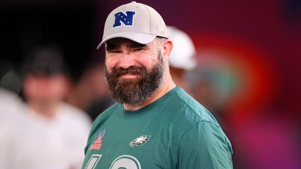 Eagles center Jason Kelce participates in the NFL Pro Bowl Skills Competition.