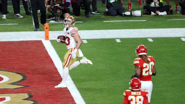 San Francisco 49ers marca el primer touchdown del Super Bowl LVIII