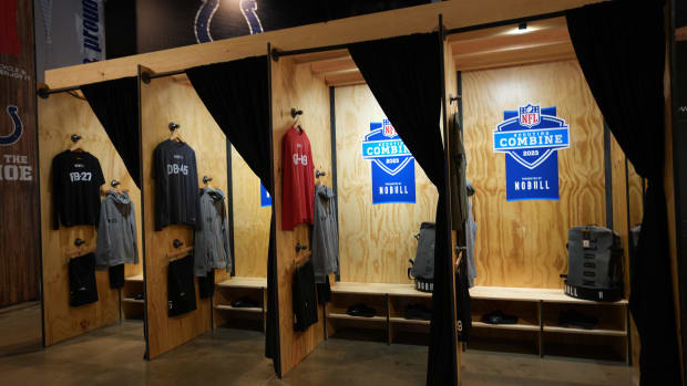 Indianapolis, IN, USA; A NOBULL exhibit at the NFL Scouting Combine at Lucas Oil Stadium.