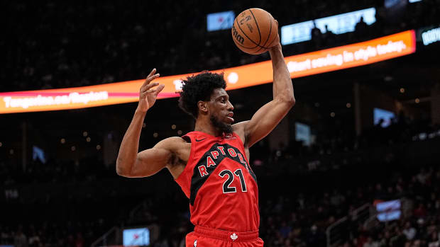 Young during the Raptors' 121-97 win over the Heat on Jan. 17, 2024.