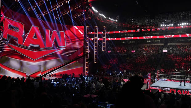 A look at an arena hosting an episode of WWE Raw.