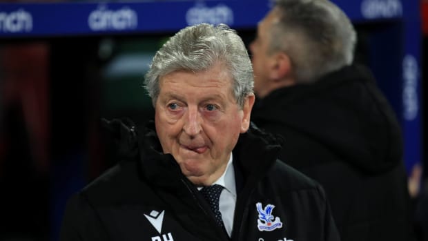 Roy Hodgson pictured in February 2024 moments before he took charge of his 200th game as Crystal Palace manager - a 3-1 home defeat by Chelsea