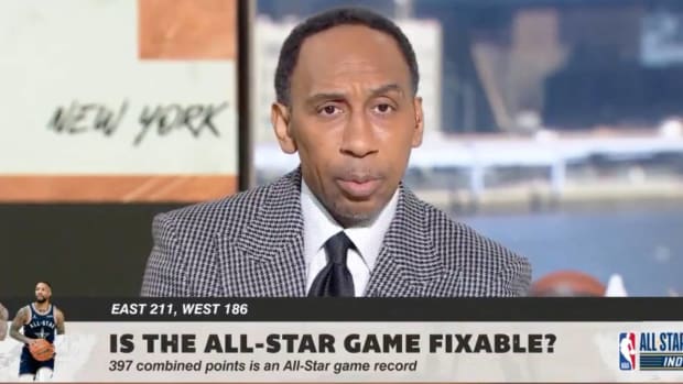 Stephen A. Smith makes his point on “First Take.”